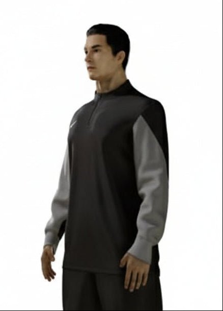 Nike Squad 14 Long Sleeve 1/4 Zip Pullover Training Top - Black/Grey - Best Buy Soccer