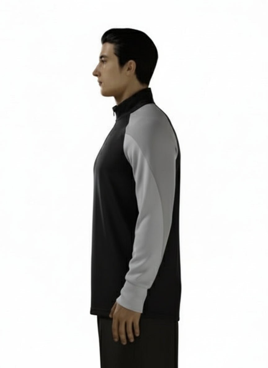 Nike Squad 14 Long Sleeve 1/4 Zip Pullover Training Top - Black/Grey - Best Buy Soccer