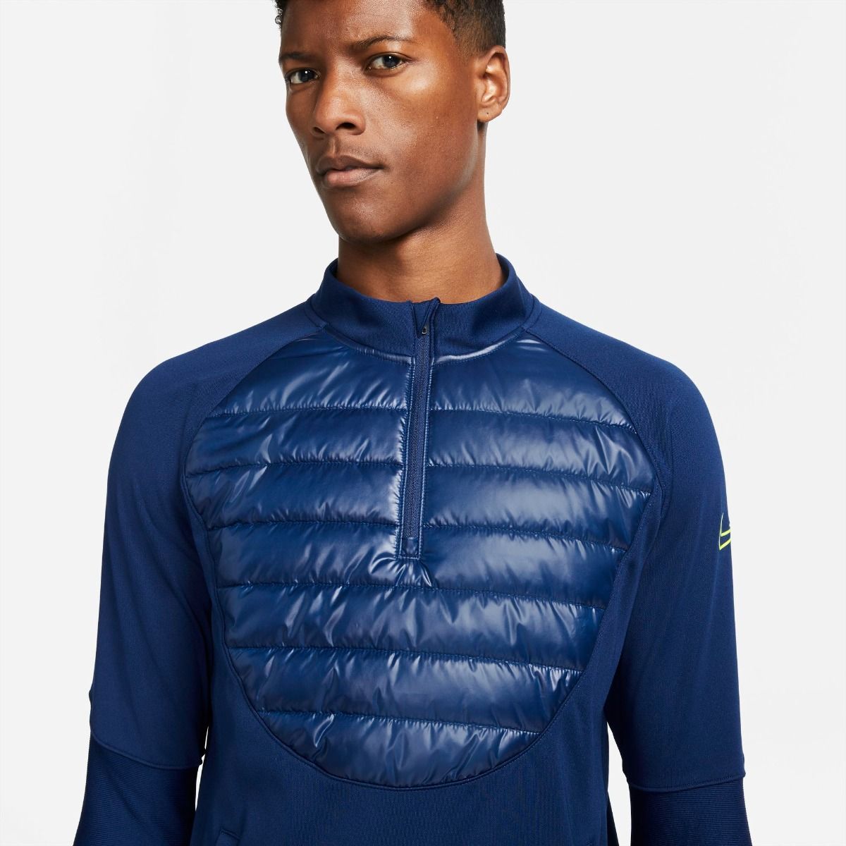 Nike Therma-Fit Academy Winter Warrior Men's Soccer Drill Top - Blue Void/Volt - Best Buy Soccer
