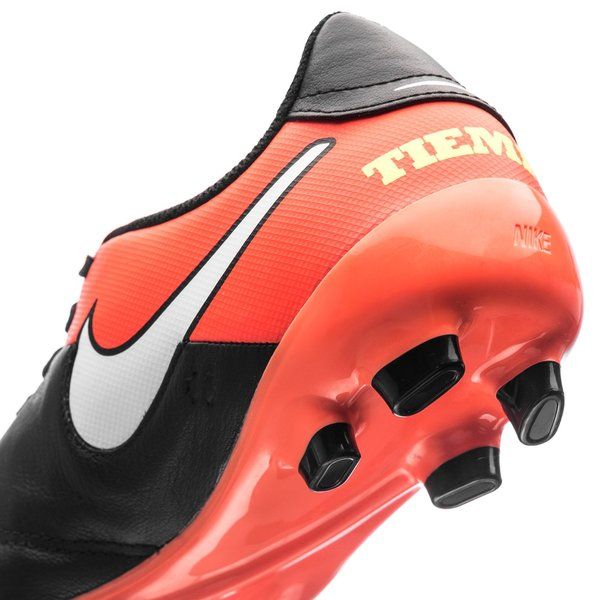 Nike Tiempo Genio II Leather (FG) Men's Firm - Ground Football Boot Black/White/Orange - Best Buy Soccer