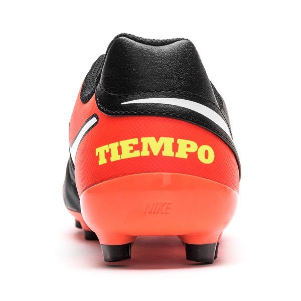 Nike Tiempo Genio II Leather (FG) Men's Firm - Ground Football Boot Black/White/Orange - Best Buy Soccer