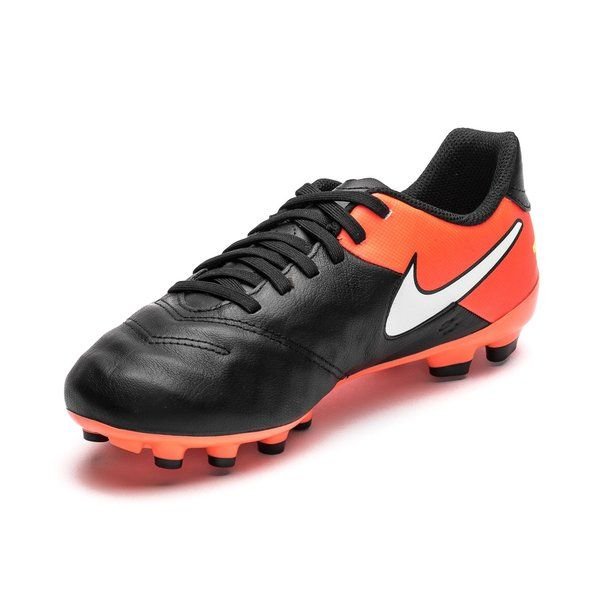 Nike Tiempo Genio II Leather (FG) Men's Firm - Ground Football Boot Black/White/Orange - Best Buy Soccer