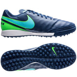 Nike Tiempo Genio Leather II TF Turf Soccer Cleats - Coastal Blue/Green - Best Buy Soccer