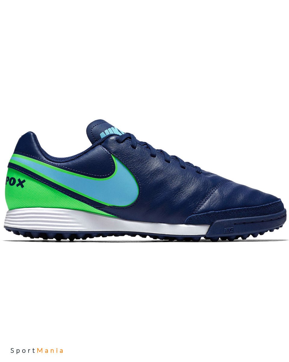 Nike Tiempo Genio Leather II TF Turf Soccer Cleats - Coastal