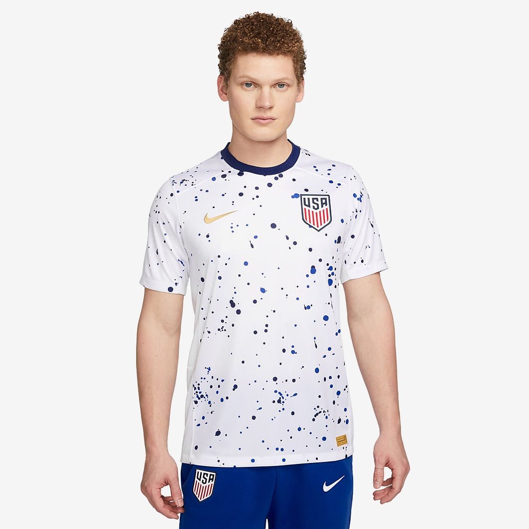 Nike USMNT 2023 Stadium Home Men's Jersey - White/Metallic Gold - Best Buy Soccer