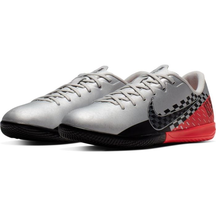 Nike Vapor 13 Academy NJR Youth Indoor Soccer Shoes - Chrome/Black - Best Buy Soccer