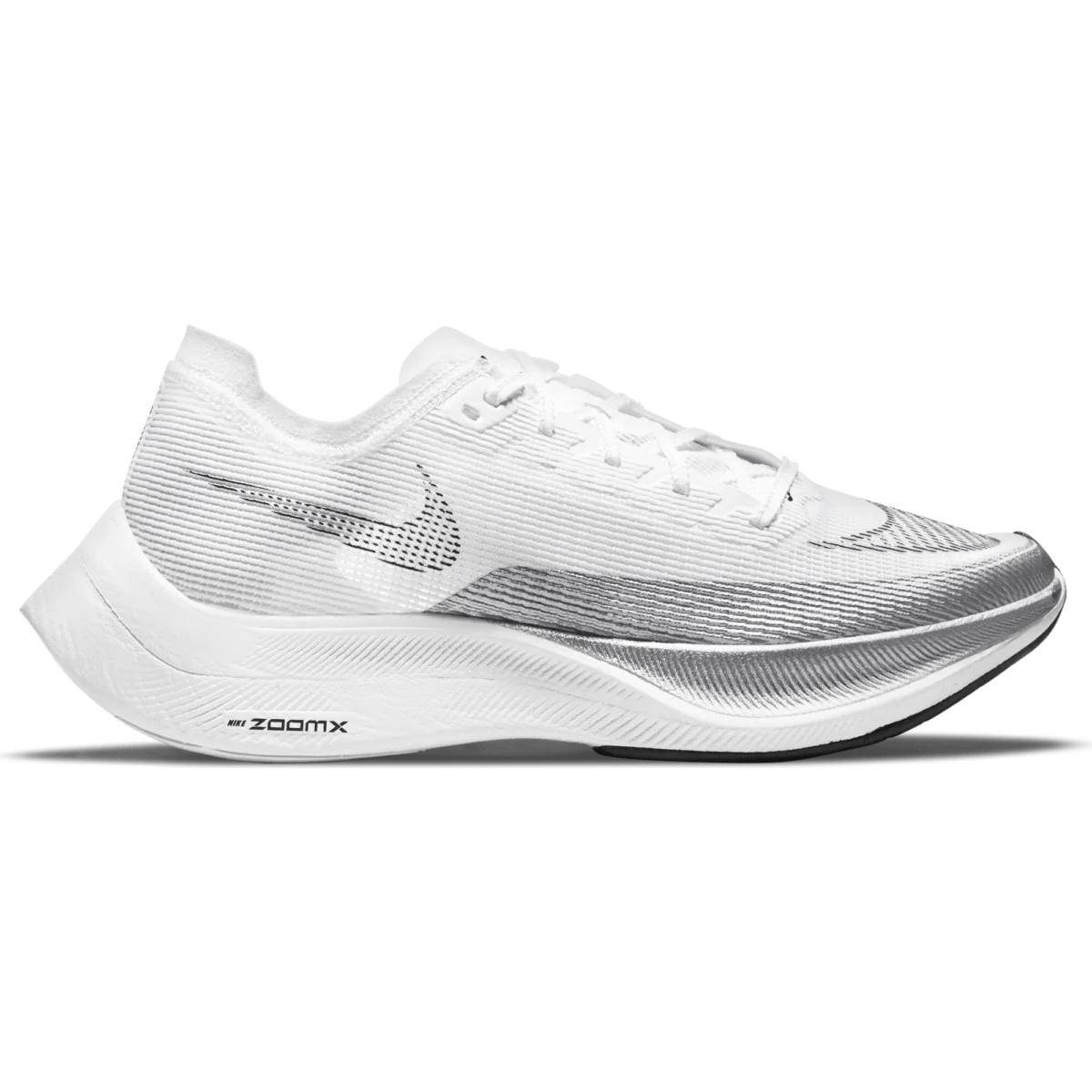 Nike ZoomX Vaporfly Next% 2 Running Shoes - White/Black/Metallic Silver - Best Buy Soccer