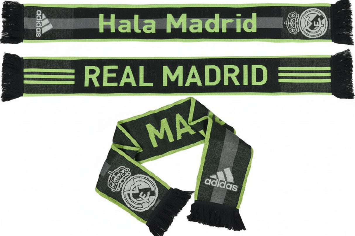 adidas Real Madrid Hala Madrid Scarf - Grey/Lime