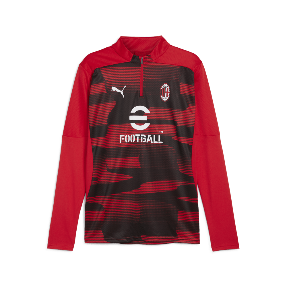 PUMA AC Milan Prematch 1/4 Zip Top Red/Black - Best Buy Soccer