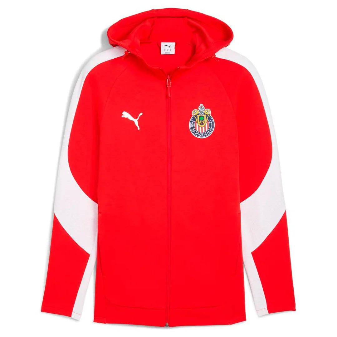 PUMA Chivas Evostripe Hooded Men's Soccer Jacket - Red/White - Best Buy Soccer