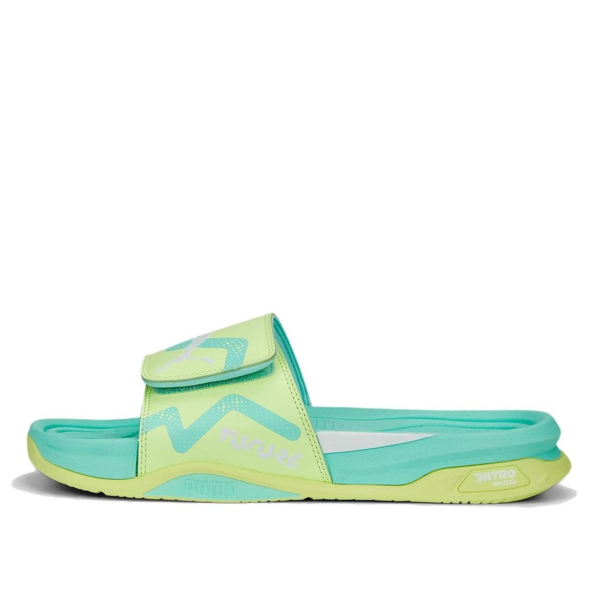PUMA Dream NITRO Slide Future Unisex Fast Yellow/White/Electric Peppermint - Best Buy Soccer