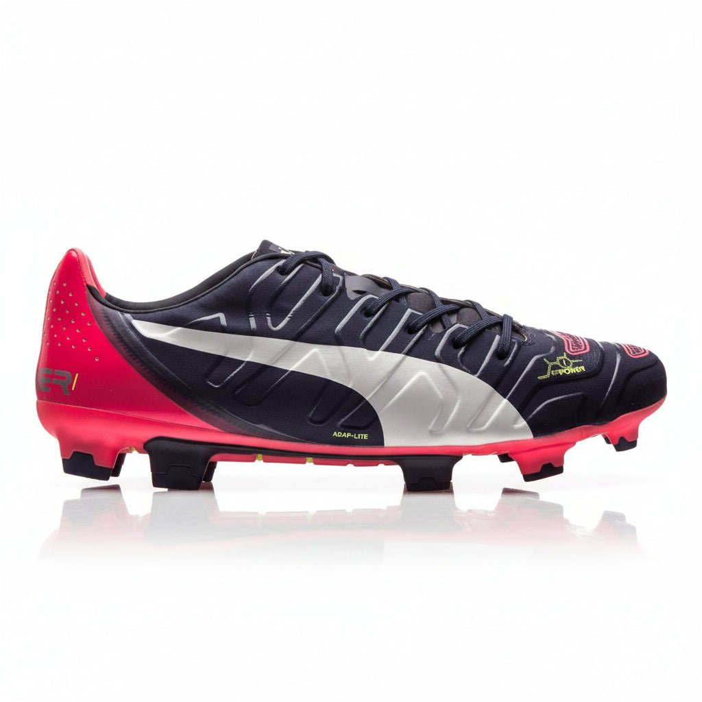 PUMA Evopower 1.2 FG Firm Ground Soccer Cleats - Peacoat/White/Bright Plasma - Best Buy Soccer