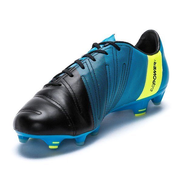 PUMA Evopower 1.3 LT FG Firm Ground Soccer Cleats - Black/White/Atomic Blue - Best Buy Soccer