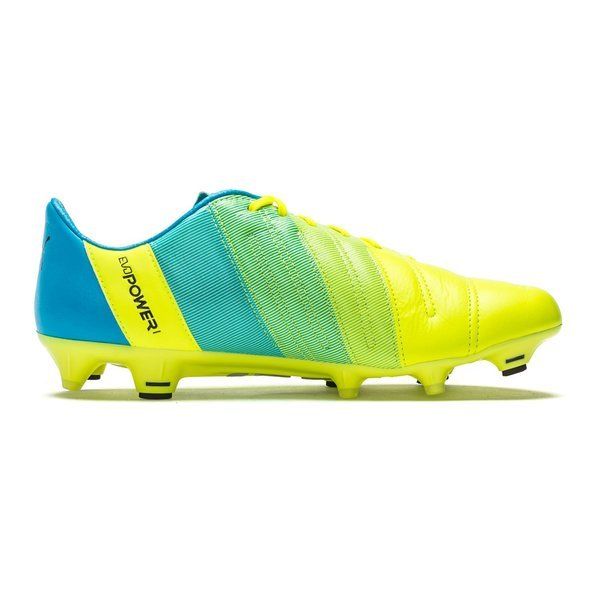 PUMA Evopower 1.3 LT FG Firm Ground Soccer Cleats - Safety Yellow/Black/Atomic Blue - Best Buy Soccer