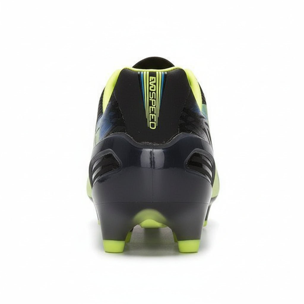 PUMA Evospeed 1.2 FG Firm Ground Soccer Cleats - Black/Fluo Yellow/Brilliant Blue - Best Buy Soccer