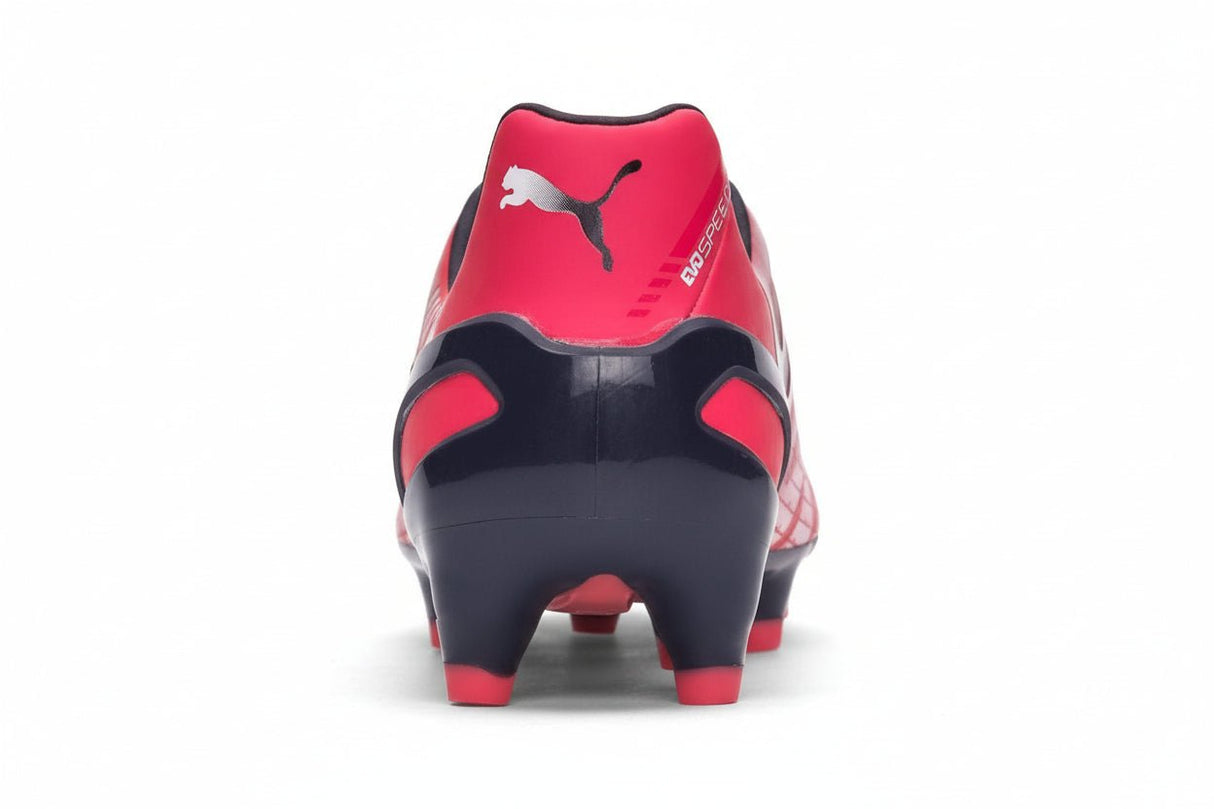 PUMA Evospeed 1.3 FG Firm Ground Soccer Cleats - Bright Plasma/White/Peacoat - Best Buy Soccer