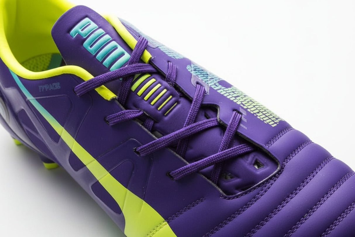 PUMA Evospeed 1.3 FG Firm Ground Soccer Cleats - Prism Violet/Fluro Yellow/Scuba Blue - Best Buy Soccer