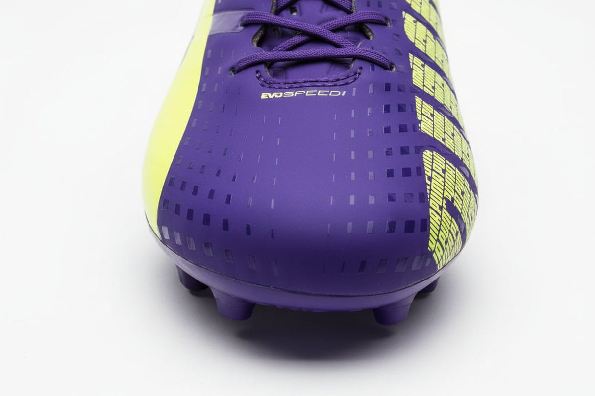PUMA Evospeed 1.3 FG Firm Ground Soccer Cleats - Prism Violet/Fluro Yellow/Scuba Blue - Best Buy Soccer