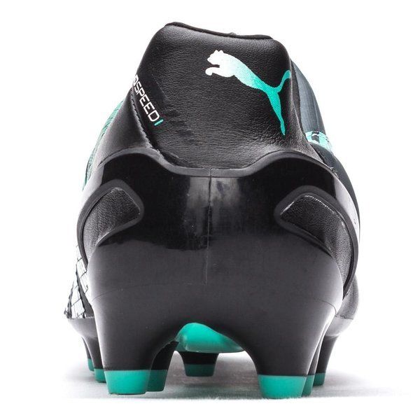 PUMA evoSPEED 1.3 Leather FG Firm Ground Soccer Cleats Black/White/Pool Green - Best Buy Soccer