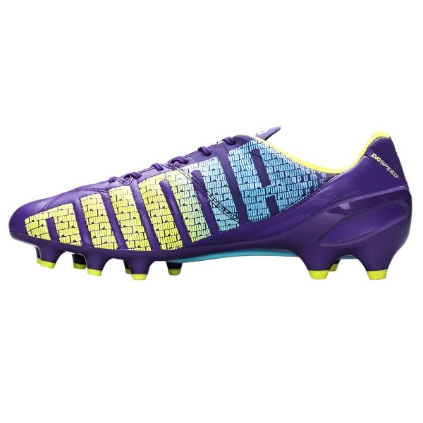 PUMA evoSPEED 1.3 Leather FG Firm Ground Soccer Cleats Purple/Yellow - Best Buy Soccer