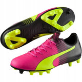 PUMA Evospeed 1.5 Tricks FG Firm Ground Soccer Cleats Pink Glo/Safety Yellow - Best Buy Soccer
