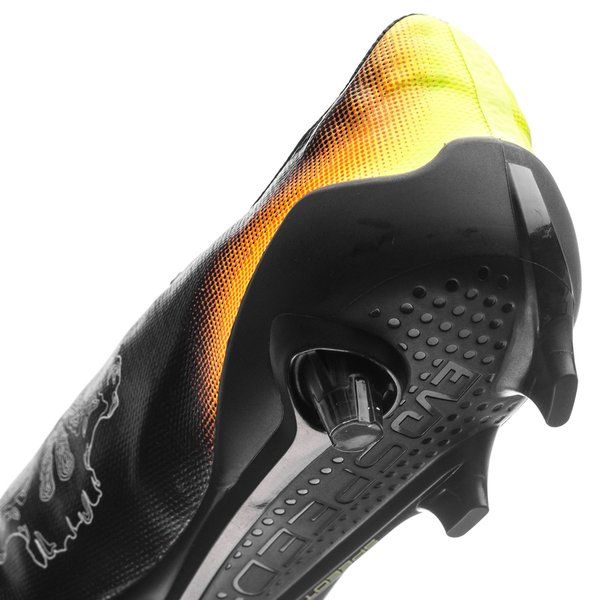 PUMA Evospeed SL II Graphic FG Firm Ground Soccer Cleats - Black/White/Safety Yellow/Orange - Best Buy Soccer