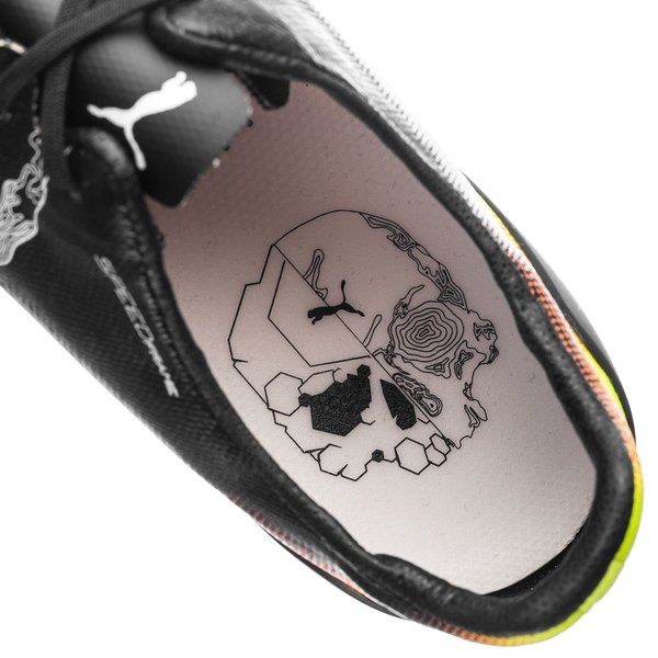 PUMA Evospeed SL II Graphic FG Firm Ground Soccer Cleats - Black/White/Safety Yellow/Orange - Best Buy Soccer