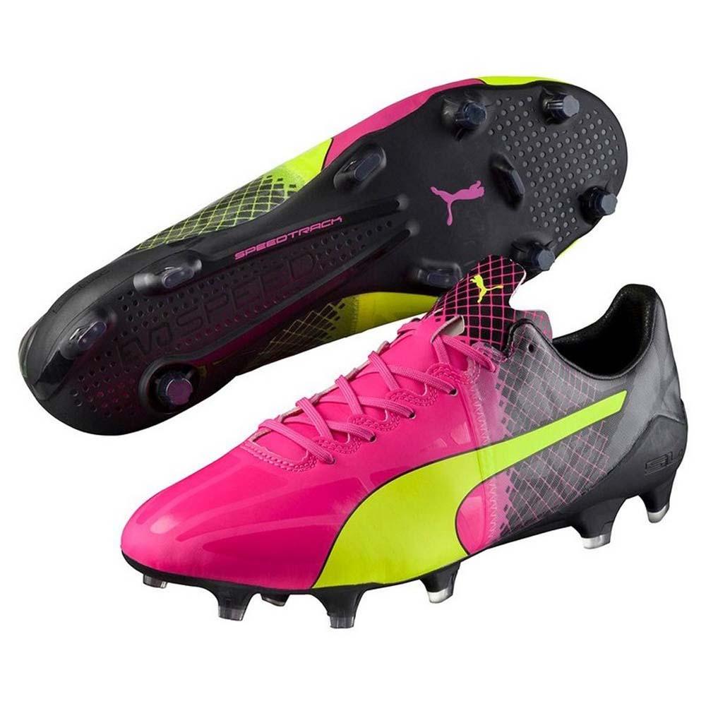 PUMA EvoSPEED SL II Tricks FG Firm Ground Soccer Cleats Pink Glo/Safety Yellow - Best Buy Soccer