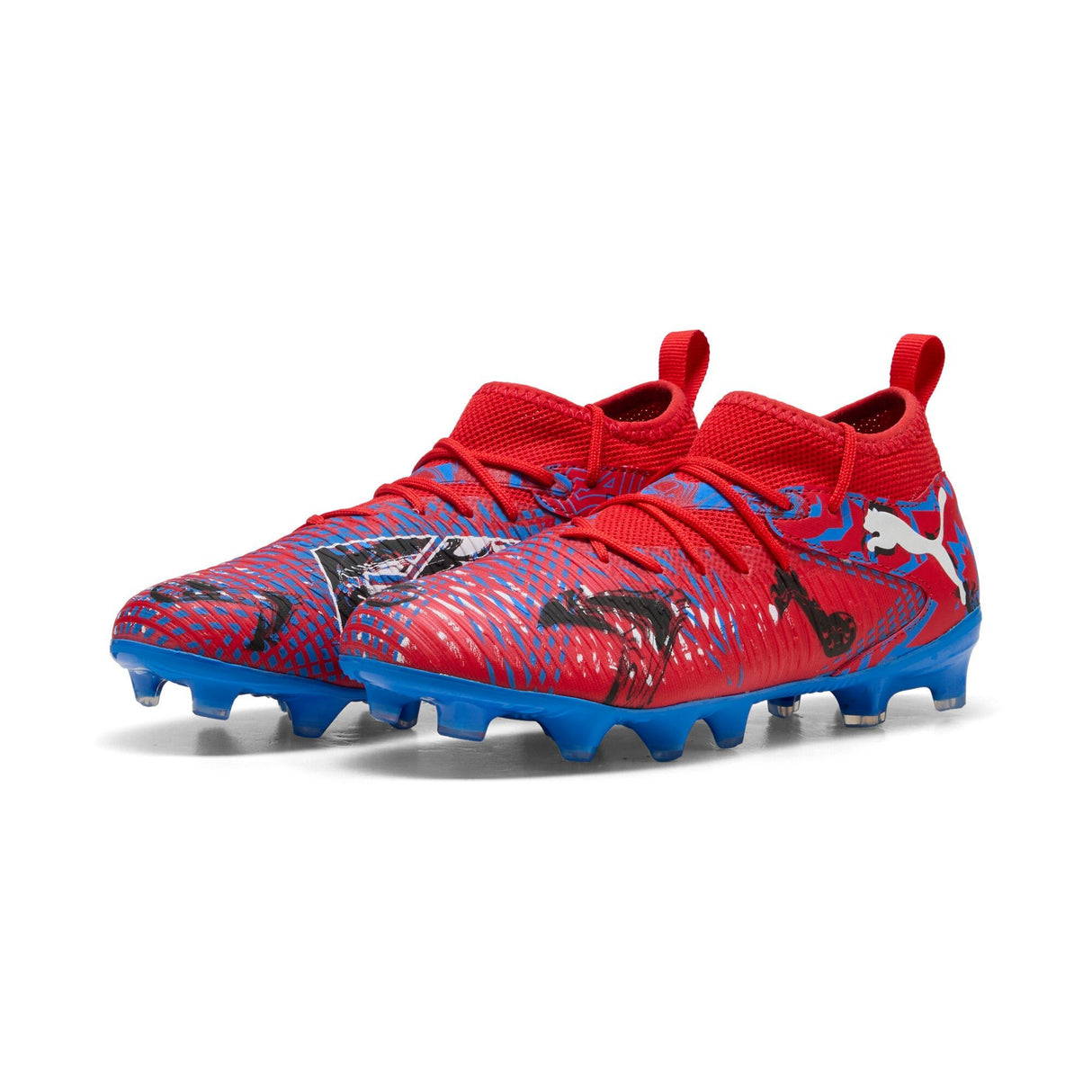 PUMA Future 8 Match Play Makers FG/AG Youth Soccer Cleats - Red/Black/Blue - Best Buy Soccer