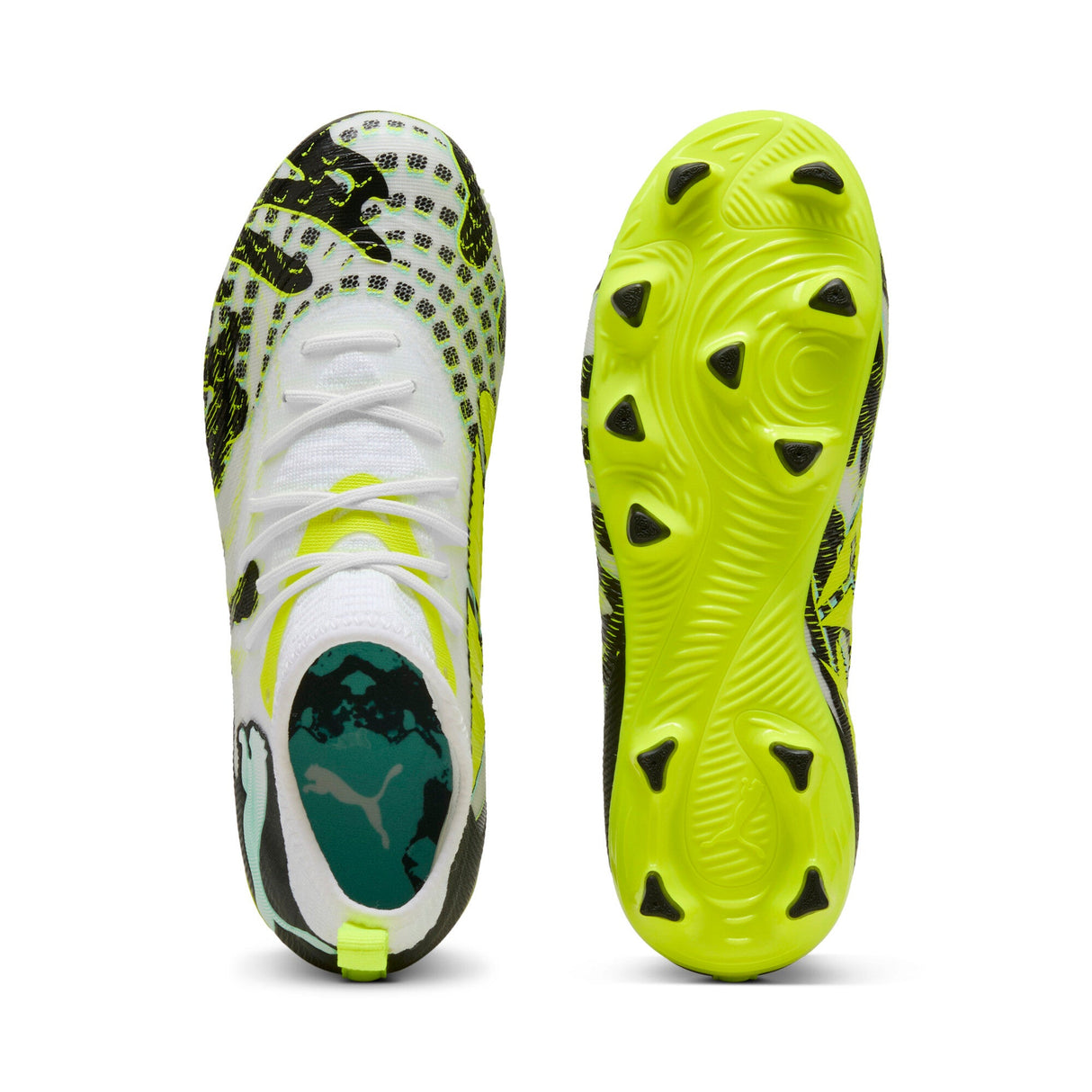 PUMA Future 9 Match Creativity FG/AG Firm Ground/Artificial Ground Youth Soccer Cleats - Yellow/White - Best Buy Soccer