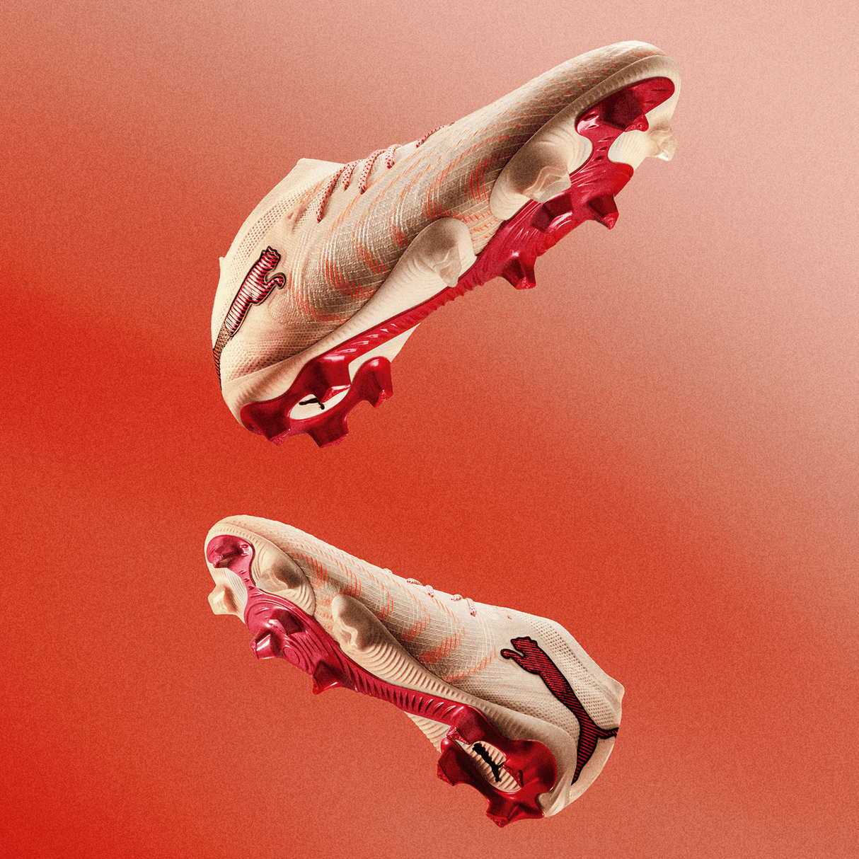 PUMA Future 9 Ultimate FG Firm Ground Men's Soccer Cleats - White/Red - Best Buy Soccer