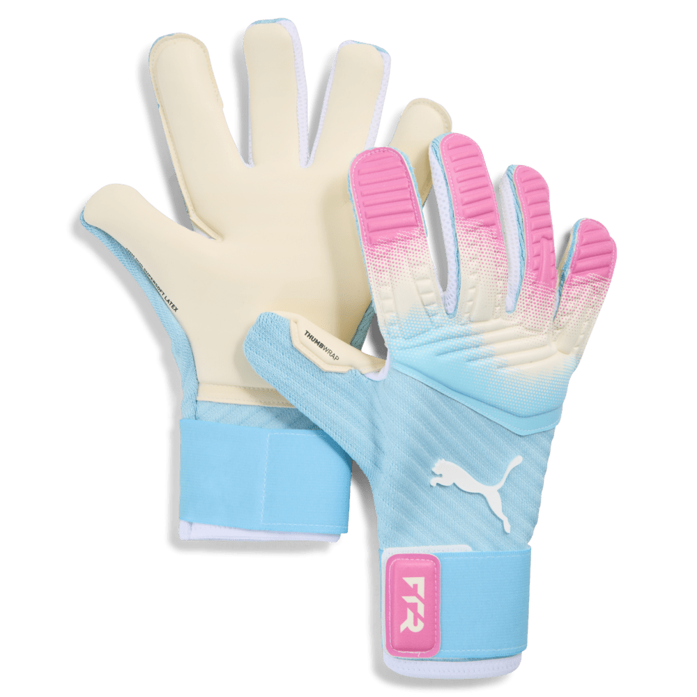 PUMA Future Pro RE - Charge Hybrid Soccer Goalkeeper Glove - White/Blue/Pink - Best Buy Soccer
