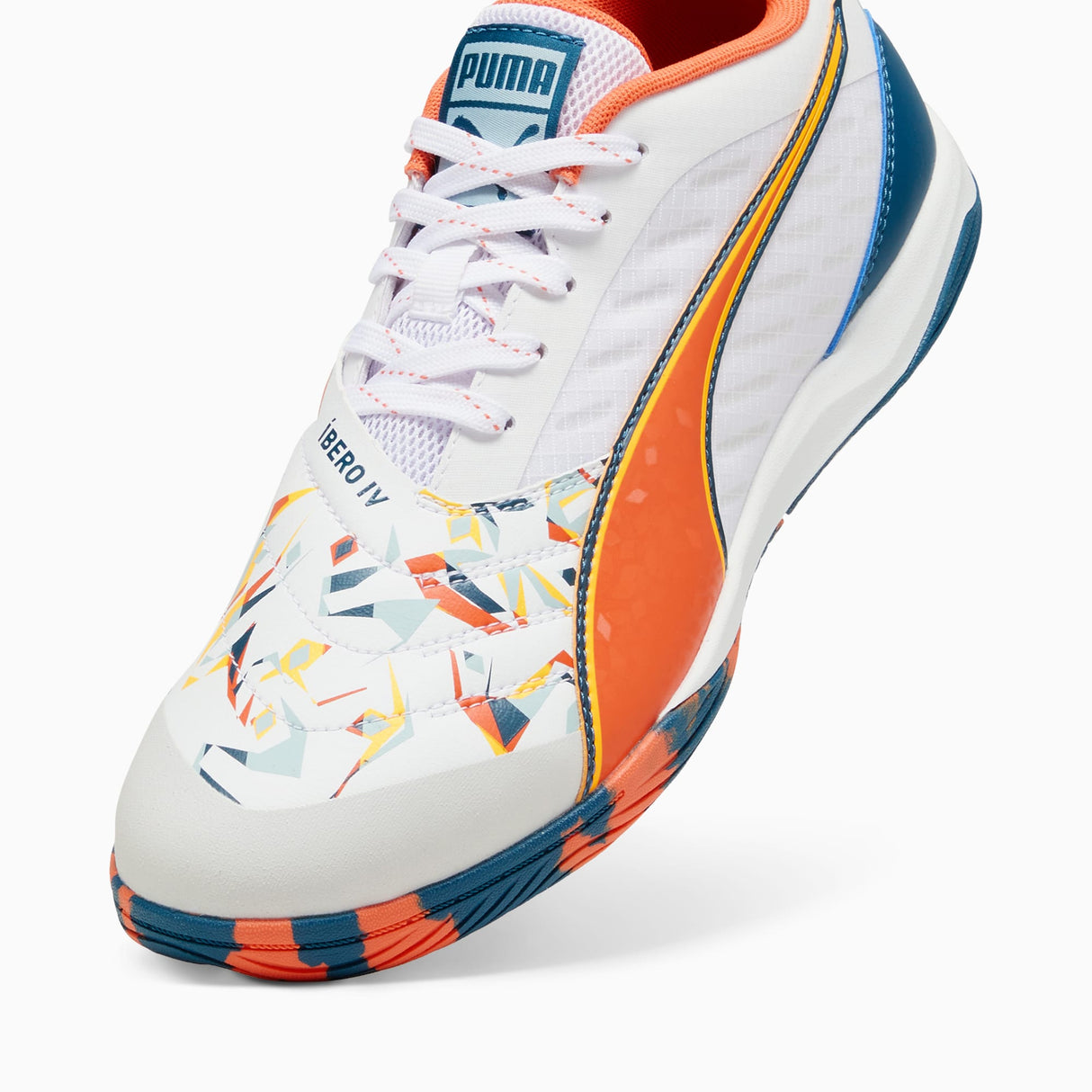 PUMA Ibero IV Creativity White/Turquoise Indoor Shoes - Best Buy Soccer