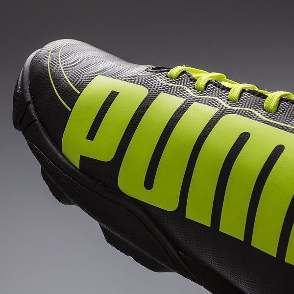 PUMA Kid's evoSPEED 5.2 TT Jr Turf Football Boots Black/Fluo Yellow/Brilliant Blue - Best Buy Soccer