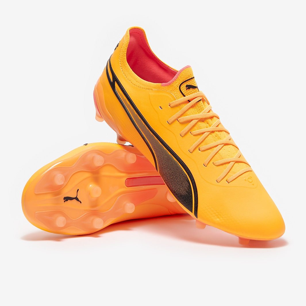 PUMA King Ultimate FG/AG Multi - Ground Soccer Cleats Sun Stream/Puma Black/Sunset Glow - Best Buy Soccer