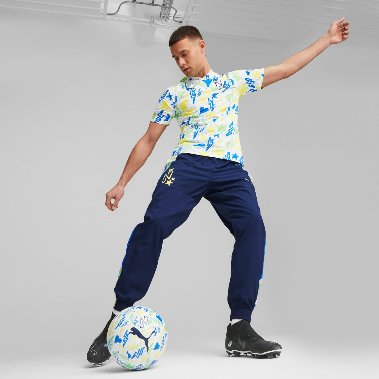 PUMA Neymar Jr Instituto Training Jersey White/Blue/Lemon - Best Buy Soccer