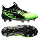 PUMA One 19.1 Jr FG/AG Multi - Ground Soccer Cleats - Hacked Green/Black - Best Buy Soccer