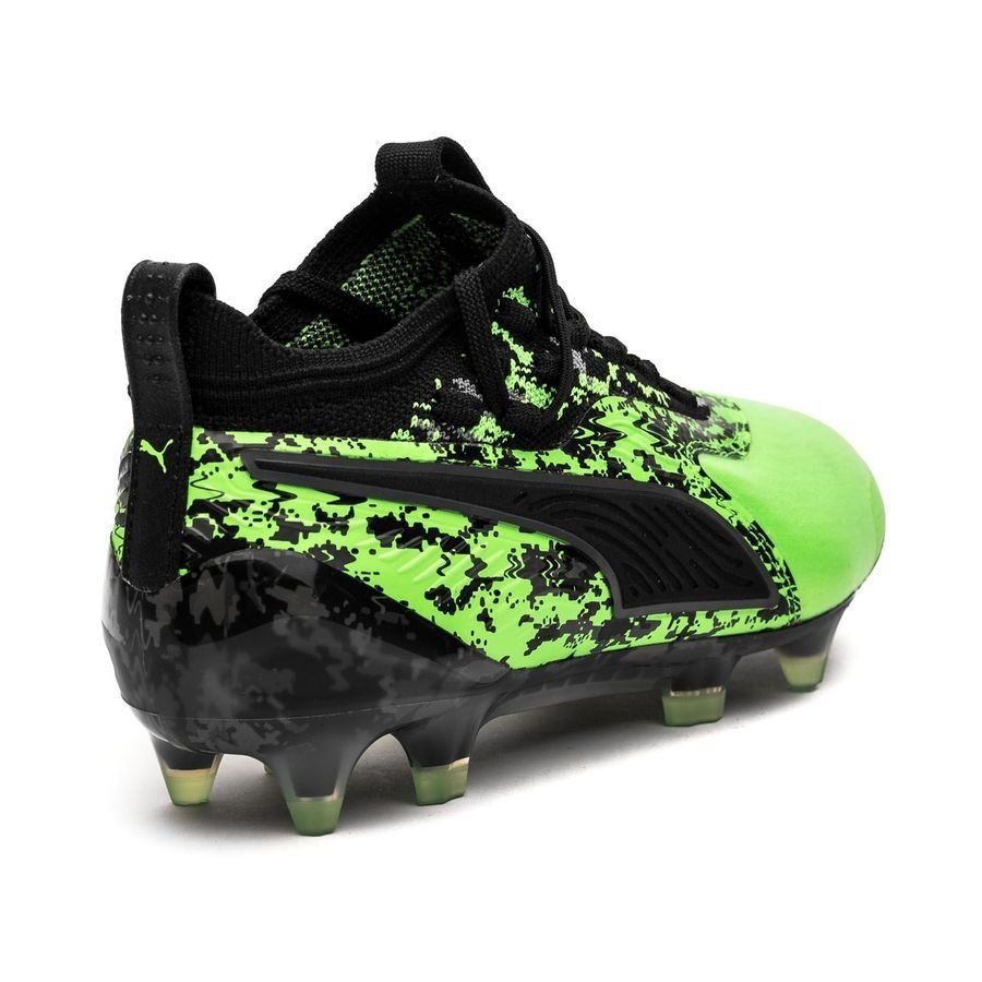 PUMA One 19.1 Jr FG/AG Multi - Ground Soccer Cleats - Hacked Green/Black - Best Buy Soccer