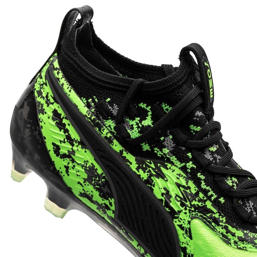 PUMA One 19.1 Jr FG/AG Multi - Ground Soccer Cleats - Hacked Green/Black - Best Buy Soccer