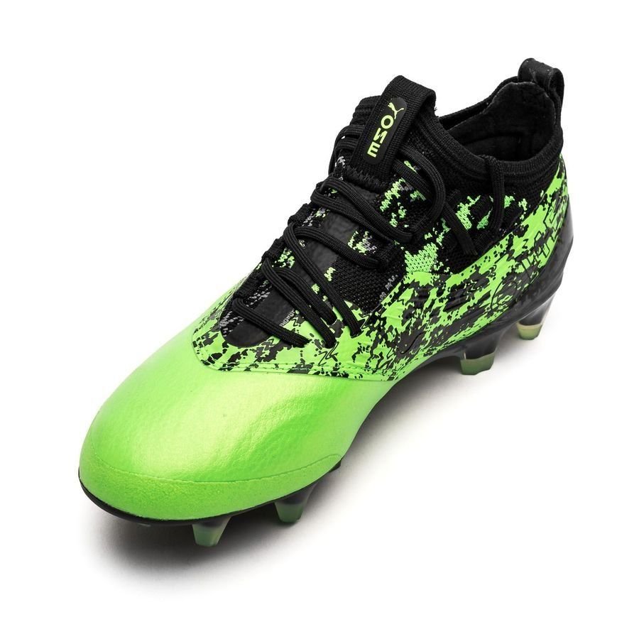 PUMA One 19.1 Jr FG/AG Multi - Ground Soccer Cleats - Hacked Green/Black - Best Buy Soccer