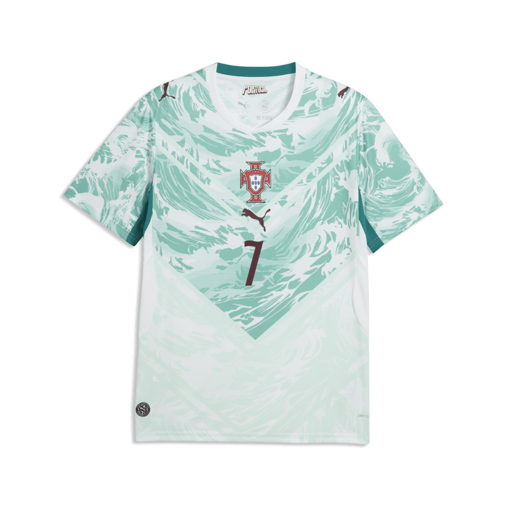 PUMA Portugal Away Ronaldo Men's Soccer Jersey 2026 - White/Green Lagoon - Best Buy Soccer