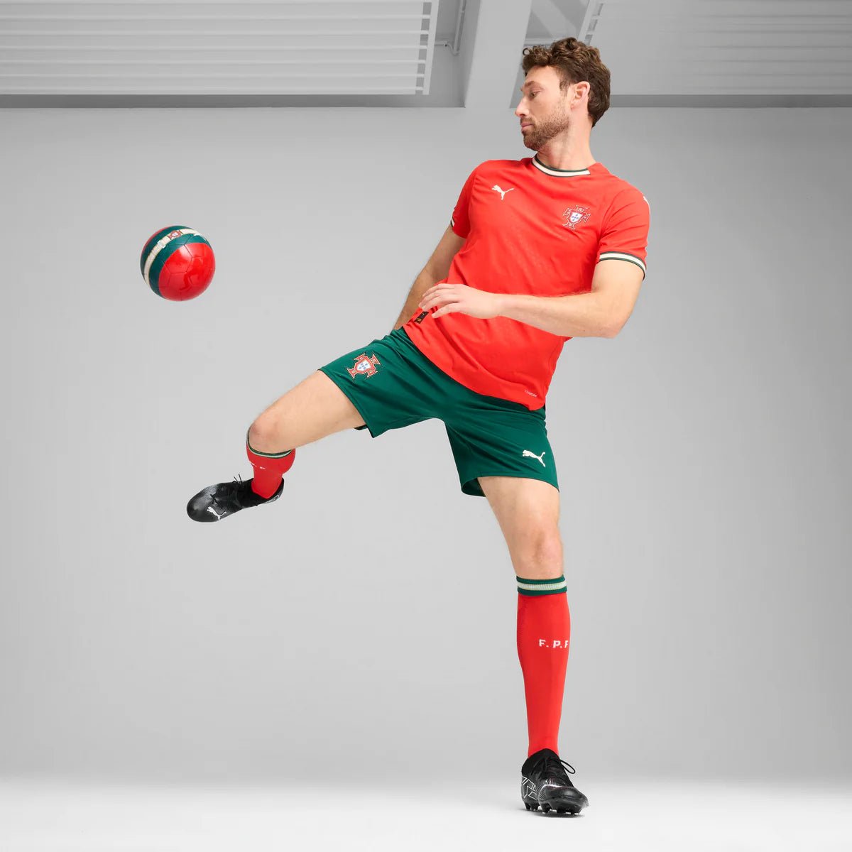 PUMA Portugal Home Authentic Men's Soccer Jersey 25/26 - Red - Best Buy Soccer