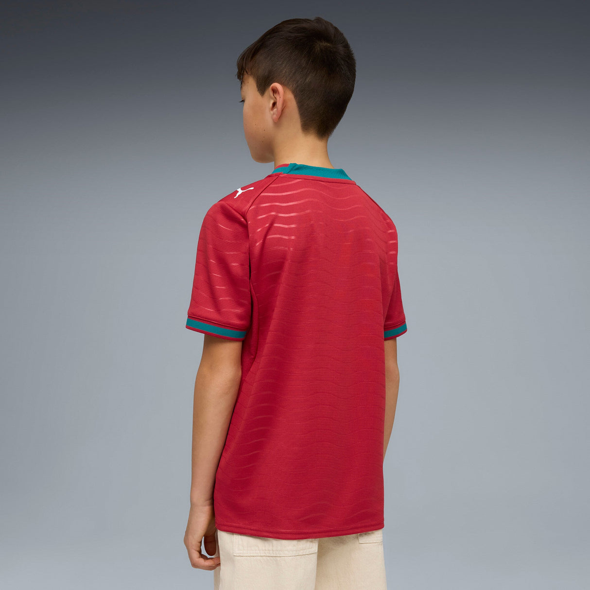PUMA Portugal Home Youth Soccer Jersey 2026 - Red/Green Lagoon - Best Buy Soccer