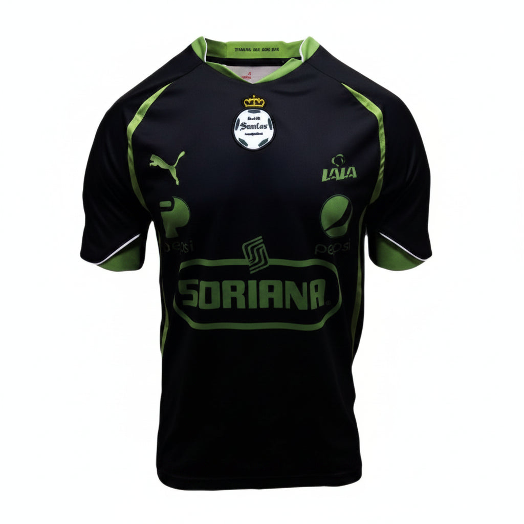 PUMA Santos Away Jersey 2011 - 12 Black/Lime - Best Buy Soccer