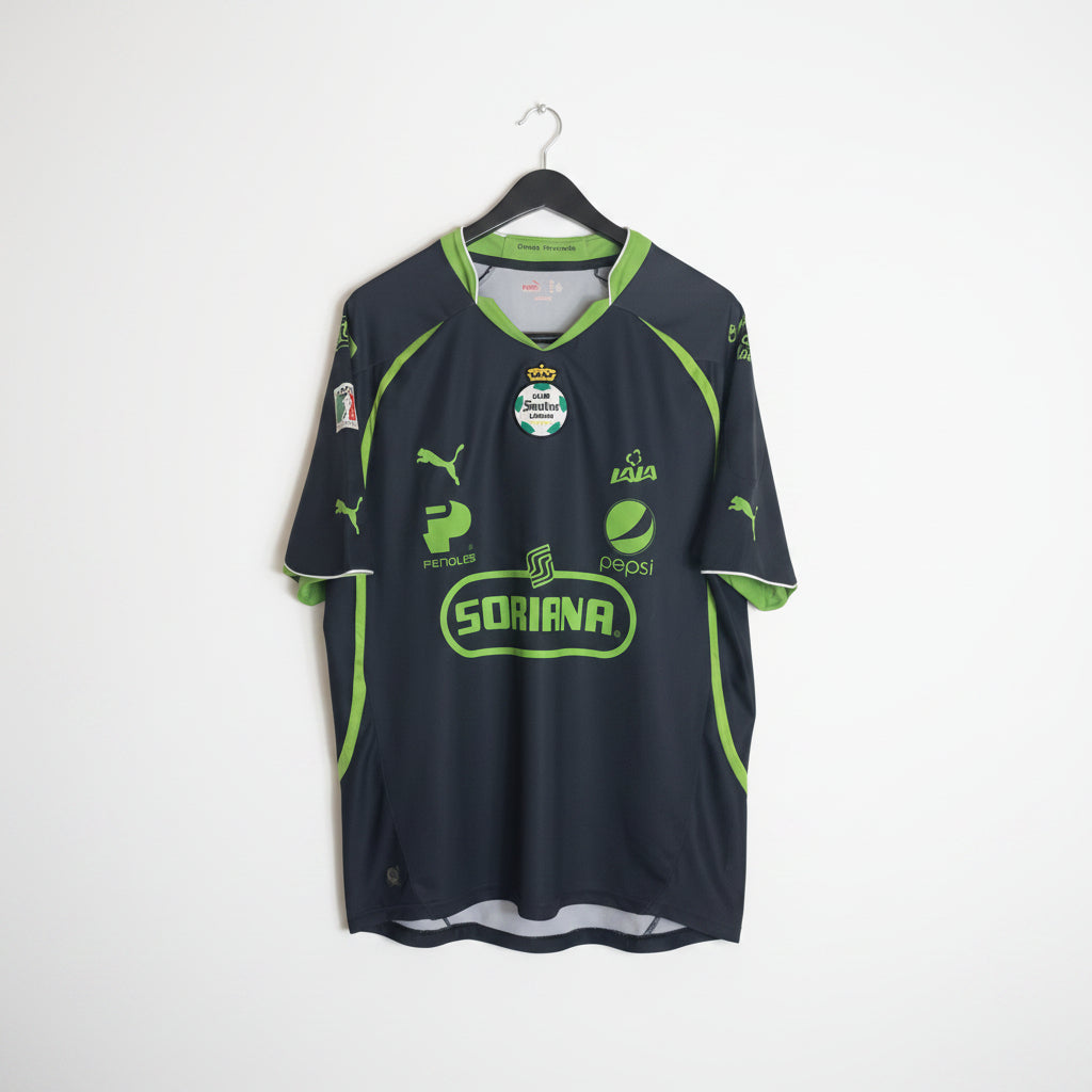 PUMA Santos Away Jersey 2011 - 12 Black/Lime - Best Buy Soccer