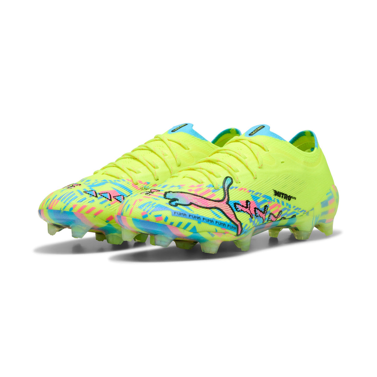 PUMA Ultra Nitro 7 Ultimate Advanced Level FG Firm Ground Men's Soccer Cleats - White/Blue/Pink/Yellow - Best Buy Soccer
