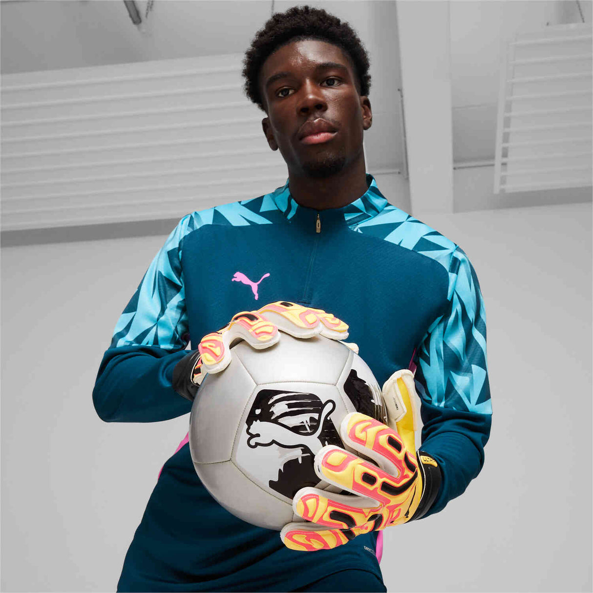 PUMA Ultra Pro RC Goalkeeper Gloves Sunset Glow/Sun Stream/Black - Best Buy Soccer