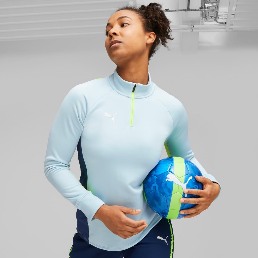 PUMA Women's Individualblaze 1/4 Zip Training Top Silver Sky/Persian Blue - Best Buy Soccer