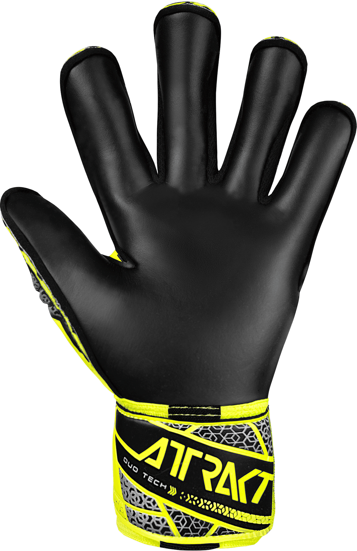 Reusch Attrakt Duo Evolution Goalkeeper Gloves Black/Safety Yellow - Best Buy Soccer