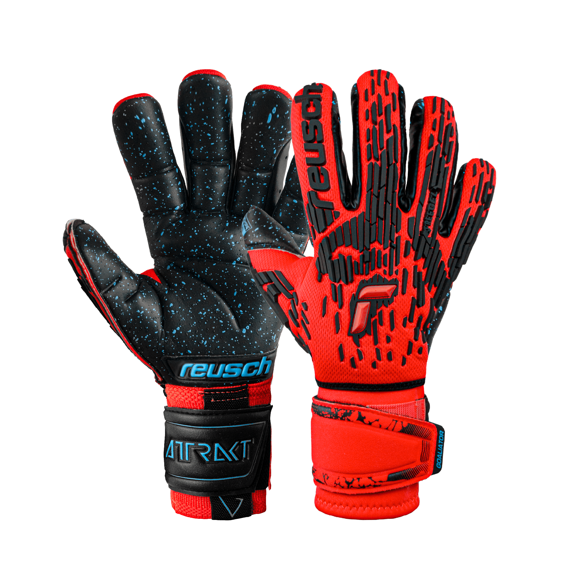Reusch Attrakt Freegel Fusion Ortho - Tec Goliator Goalkeeper Gloves Bright Red/Blue/Black - Best Buy Soccer